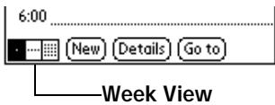 PALM V - To display the Week View: - 1