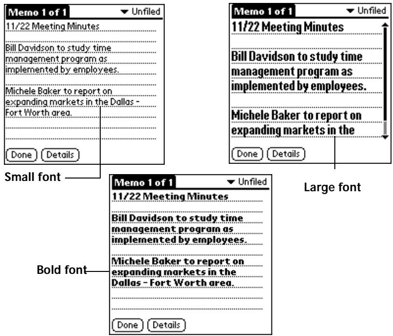 PALM V - Choosing fonts - 1