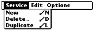 PALM V - Service menu - 1
