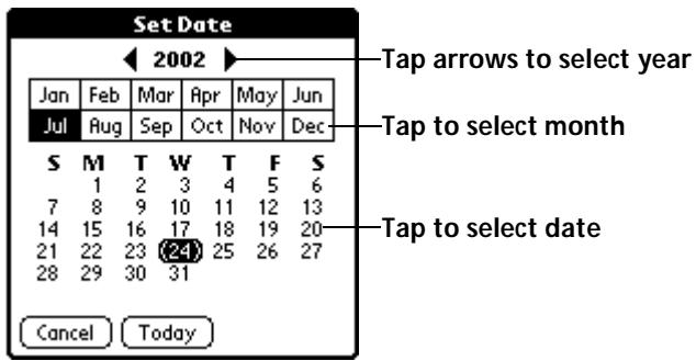 PALM V - To set the current time: - 2