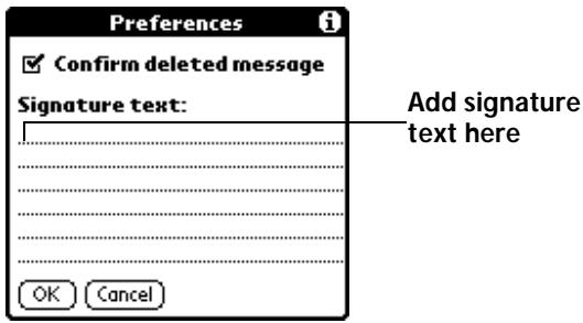 PALM V - To create a signature: - 1