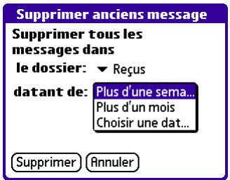 PALM VERSAMAIL - Pour supprimer un ou plusieurs messages : - 4