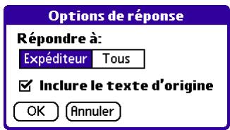 PALM VERSAMAIL - Pour répondre à un message à partir de la liste des dossiers : - 2