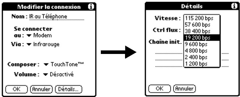 PALM VERSAMAIL - Pour modifier la connexion IR au téléphone : - 2