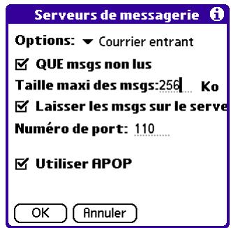 PALM VERSAMAIL - Pour modifier un compte et ajouter APOP : - 4