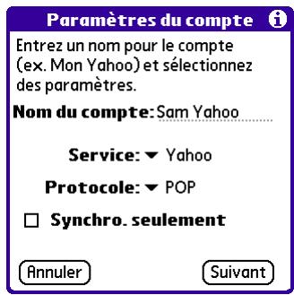 PALM VERSAMAIL - Pour modifier un compte : - 1