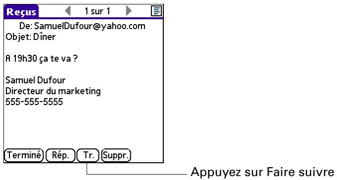 PALM VERSAMAIL - Pour transmettre des messages électroniques : - 1