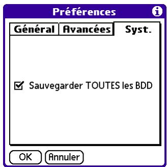 PALM VERSAMAIL - Pour sauvegarder la base de données de messagerie : - 1