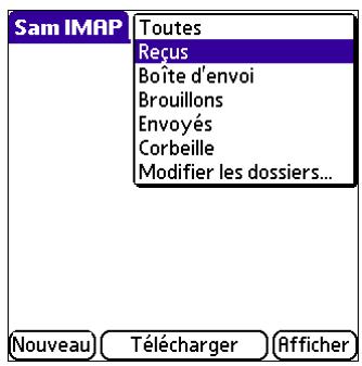 PALM VERSAMAIL - Pour afficher un compte et sa boîte de réception : - 2