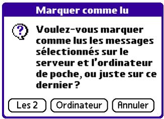 PALM VERSAMAIL - Pour marquer des messages comme étant lus ou non lus : - 3