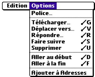 PALM VERSAMAIL - Pour ajouter une nouvelle entrée à l'application adresses : - 1