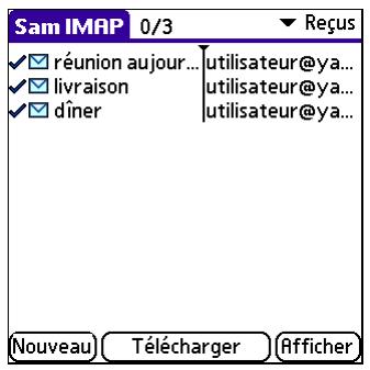 PALM VERSAMAIL - Pour déplacer plusieurs messages électroniques : - 1