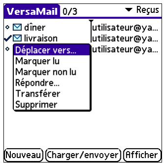 PALM VERSAMAIL - Pour répondre à un message à partir de la liste des dossiers : - 1