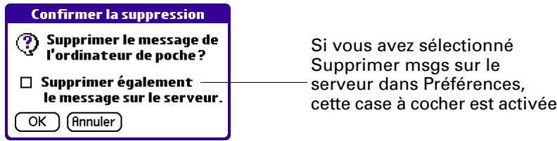 PALM VERSAMAIL - Pour supprimer un ou plusieurs messages : - 1