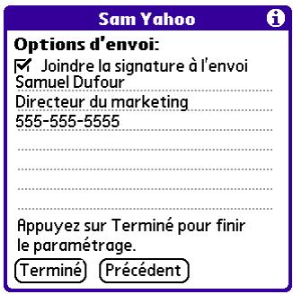 PALM VERSAMAIL - Pour ajouter une signature personnelle : - 1
