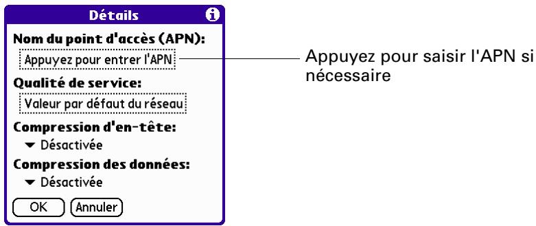 PALM VERSAMAIL - Pour saisir un nom de point d'accès : - 1