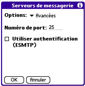 PALM VERSAMAIL - Utiliser l'authentication (ESMTP) - 1
