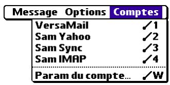 PALM VERSAMAIL - Pour afficher un compte et sa boîte de réception : - 1