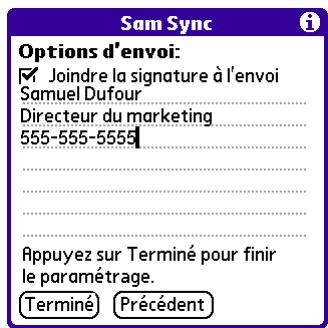 PALM VERSAMAIL - Pour ajouter une signature personnelle : - 1
