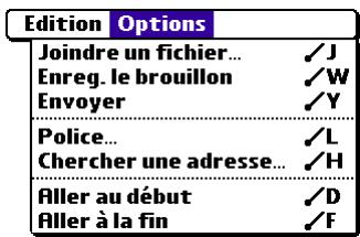PALM VERSAMAIL - Pour joindre un fichier à un message : - 1