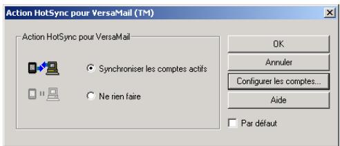 PALM VERSAMAIL - Synchronisation d'un compte - 2