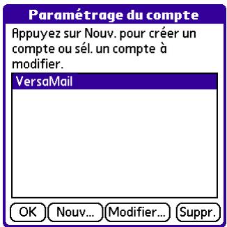 PALM VERSAMAIL - Pour créer un compte de messagerie en synchronisation seulement : - 2