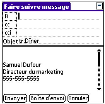 PALM VERSAMAIL - Pour transmettre des messages électroniques : - 2