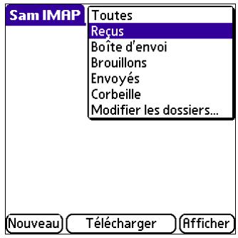 PALM VERSAMAIL - Pour déplacer un message électronique : - 1