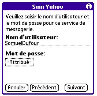 PALM VERSAMAIL - Modification du nom d'utilisateur et du mot de passe du compte - 1