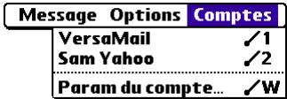 PALM VERSAMAIL - Pour créer un compte de messagerie en synchronisation seulement : - 1