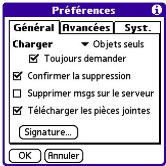 PALM VERSAMAIL - Pour créer une signature personnelle : - 1