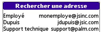 PALM VERSAMAIL - Pour utiliser une adresse extraite de l'application adresses : - 1