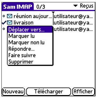 PALM VERSAMAIL - Pour déplacer plusieurs messages électroniques : - 2