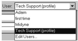 PALM VX - To create a user profile: - 3