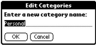 PALM VX - To rename a category: - 2