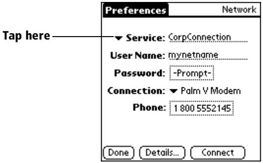 PALM VX - To prepare your organizer for a network HotSync operation: - 3