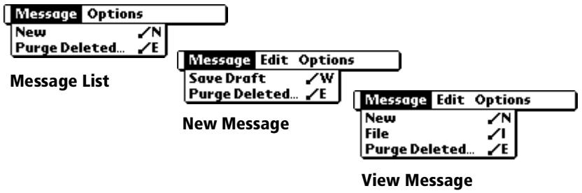 PALM VX - Message menus - 1