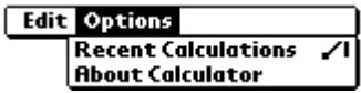 PALM VX - Options menus - 1