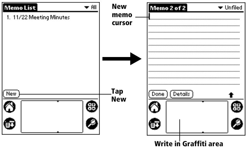 PALM VX - To open Memo Pad: - 1