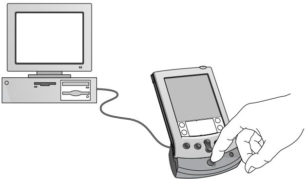 PALM VX - To perform a local HotSync operation: - 2