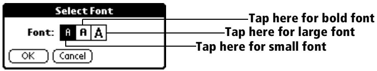 PALM VX - To change the font style: - 1