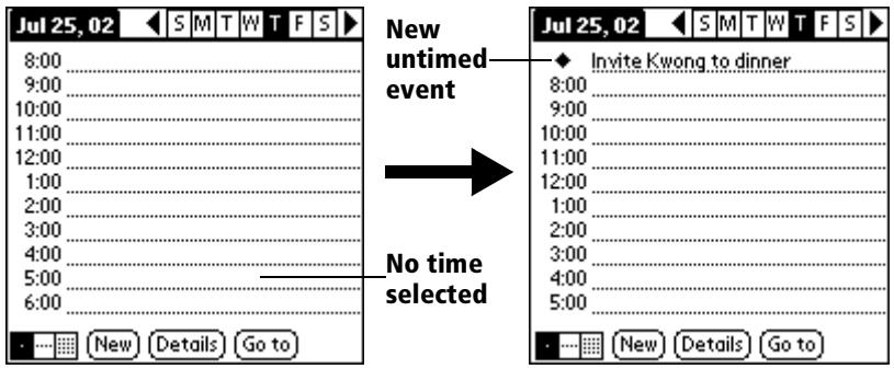 PALM VX - To schedule an untimed event: - 2