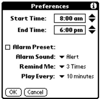 PALM VX - Preferences - 1