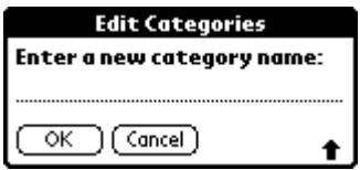 PALM VX - To define a new category: - 3
