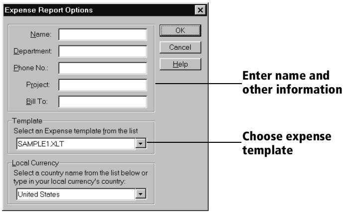 PALM VX - To view your expense data using a Microsoft Excel template: - 1