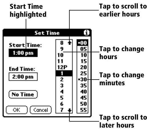 PALM VX - To schedule an event for the current day: - 3
