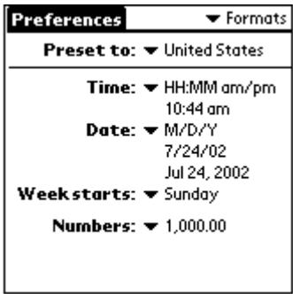 PALM VX - To set the country default: - 1