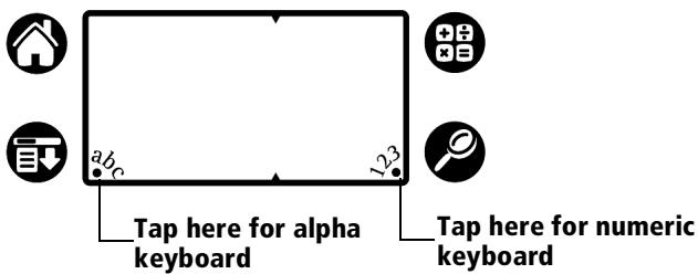 PALM VX - To use the onscreen keyboard: - 1