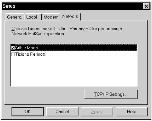 PALM VX - To prepare your computer for a network HotSync operation: - 2