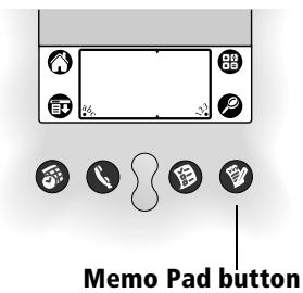 PALM VX - To open Memo Pad: - 1